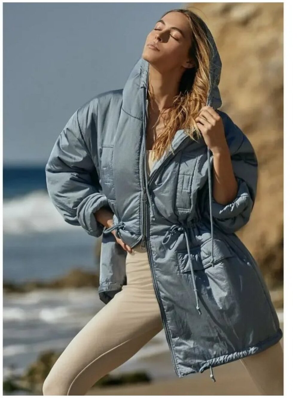 Free People Movement Head In The Clouds Parka Jacket Womens Small Hooded Longlin